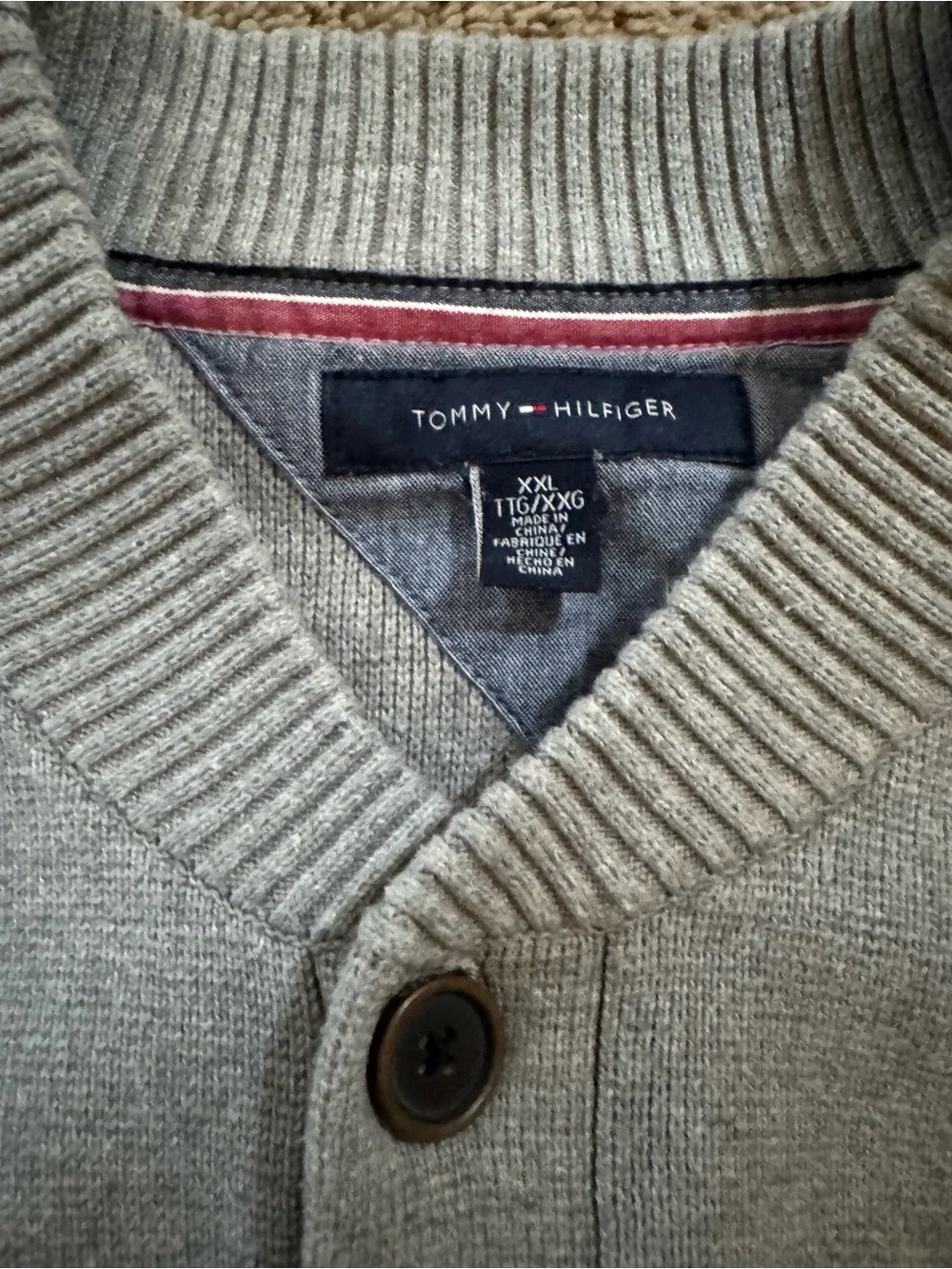 Tommy Hilfiger Gray Knit Cardigan